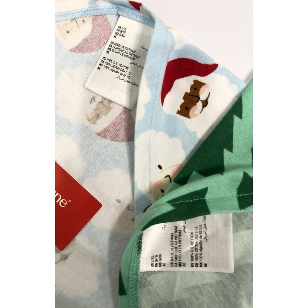 Holiday Lane Pet Bandana 2-Pack Christmas Santa & Trees Cotton L/XL - Picture 5 of 5